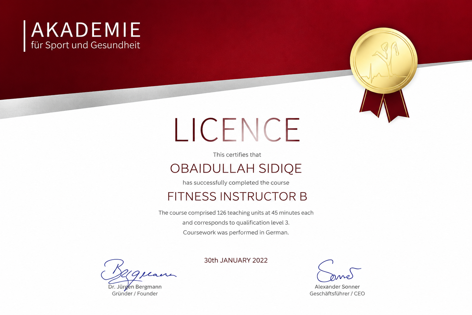 Fitness Trainer B-Lizenz